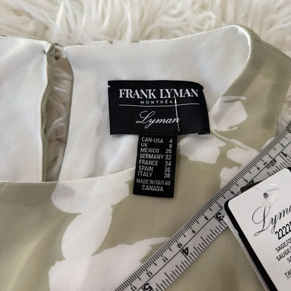 Frank Lyman Design Olive and White Floral Maxi Dress size 4 NWT - Picture 5 of 8